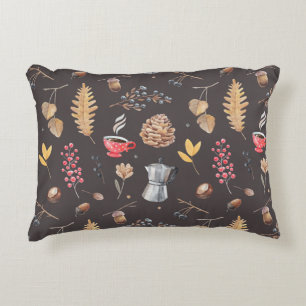 Fantasy-inspired botanical elements accent pillow