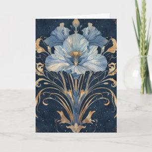 Fantasy Iris Type Flower Hello Greeting Card