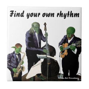 Fantasy Jazz Musicians Music Art Ceramic Tile