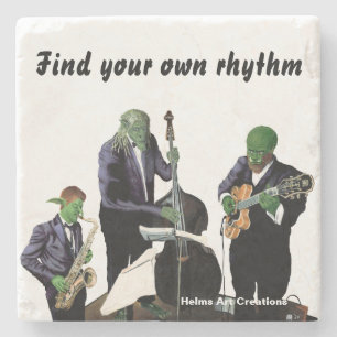 Fantasy Jazz Musicians Music Art Stone Coaster