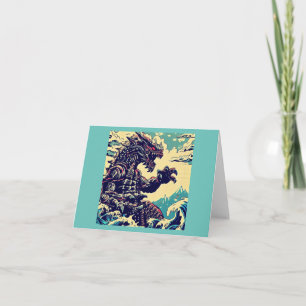 Fantasy Kaiju Anime - Woodcut 4 Card