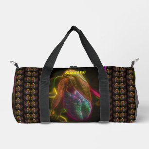 Fantasy Lady Slipper Flower Art Personalized Duffle Bag