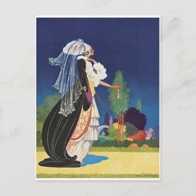 "Fantasy Lady" Vintage Postcard (Front)