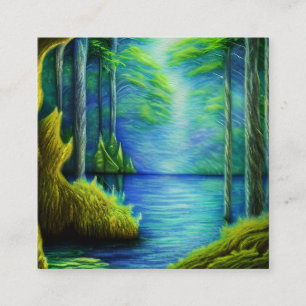 Fantasy Lake Square Business Card
