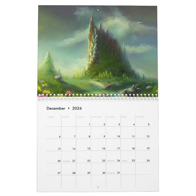 Fantasy Land Calendar (Dec 2026)