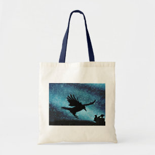 Fantasy Landing Raven Crow Artwork Tote Bag