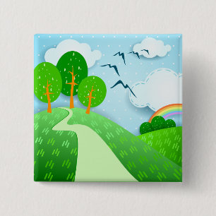 Fantasy landscape, button