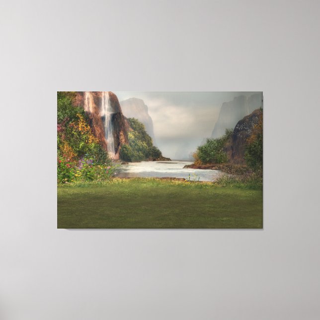 Fantasy landscape canvas print (Front)