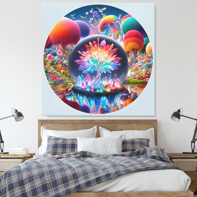 Fantasy Landscape Canvas Print (Insitu(Bedroom))