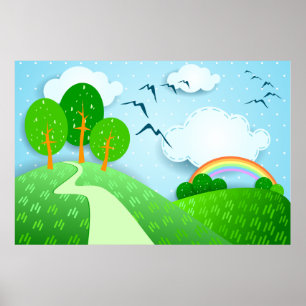 Fantasy landscape, poster