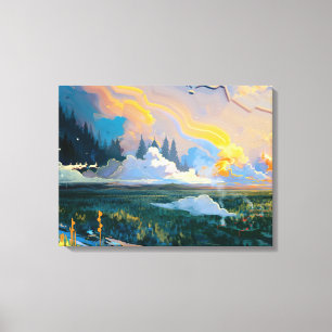 Fantasy Landscape Premium Wrapped Canvas (Gloss)