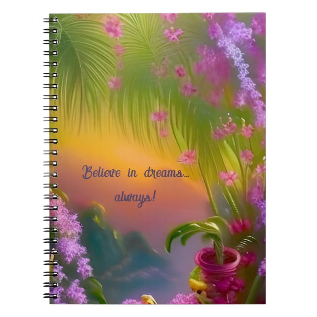 Fantasy landscape, tropic and dreamy   notebook (Front)