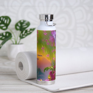 Fantasy landscape, tropic and dreamy water bottle