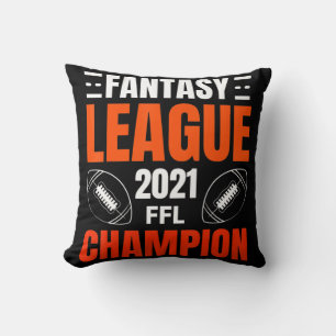 Fantasy League Champion Football 2021 Winner vinta Throw Pillow