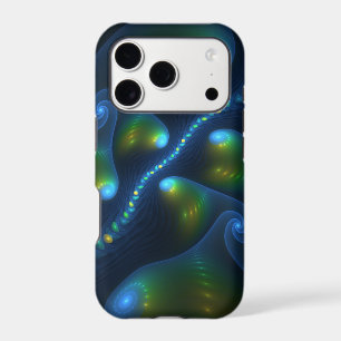 Fantasy Lights Abstract Blue Green Yellow Fractal