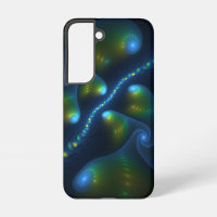 Fantasy Lights Abstract Blue Green Yellow Fractal