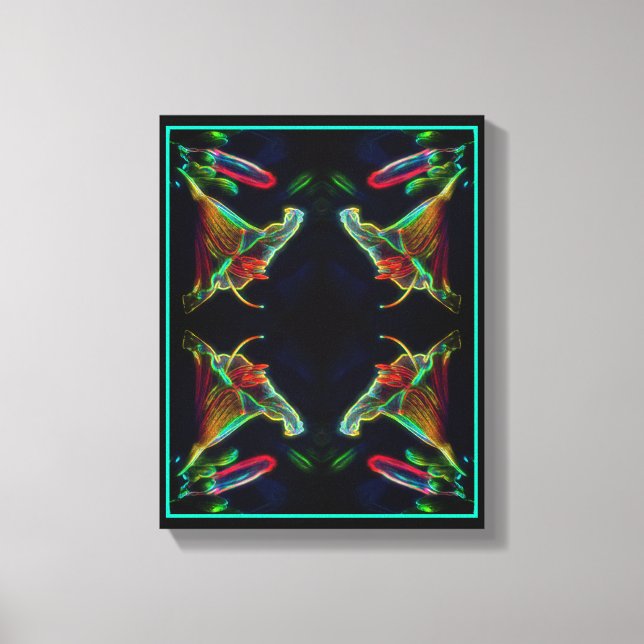 Fantasy Lily Abstract Flower Art   Canvas Print (Front)