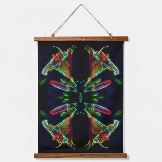 Fantasy Lily Abstract Flower Art  Hanging Tapestry (Front)
