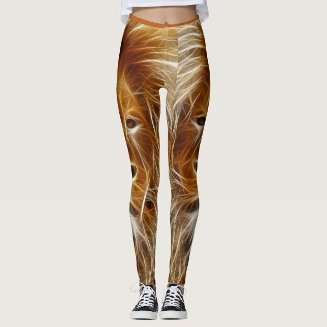 Fantasy Lion Head Custom Leggings (Front)