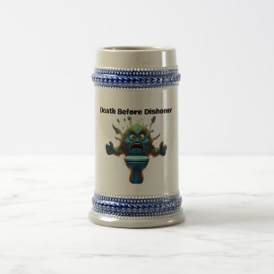 Fantasy Little Monster Death Before Dishonour Beer Stein