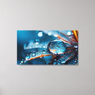 Fantasy macro water drops canvas print