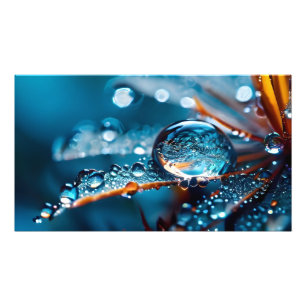 Fantasy macro water drops photo print