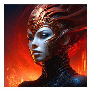 Fantasy magic art woman photo print