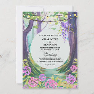 Fantasy Magical Enchanted Forest Wedding Invitation