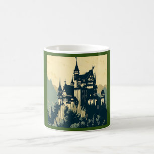 Fantasy Medieval Castle - Woodcut 1 Coffee Mug