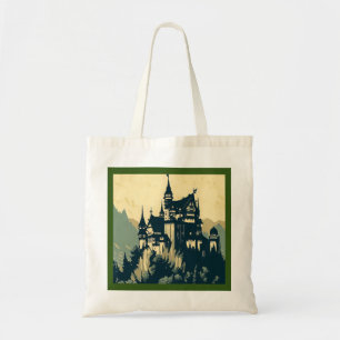 Fantasy Medieval Castle - Woodcut 1 Tote Bag