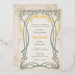 Fantasy Medieval Celtic Wedding<br><div class="desc">These invitations are here on party business. The coordinating pieces of this fantasy wedding invitation suite feature graceful trees in celtic or elvish style with faux foil details and celtic text on parchment. Perfect for your high fantasy wedding or rpg gamer birthday. Order your printed invitations and party supplies or...</div>