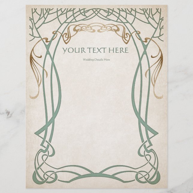 Fantasy Medieval Celtic Wedding Flyer (Front)