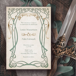 Fantasy Medieval Celtic Wedding Invitation