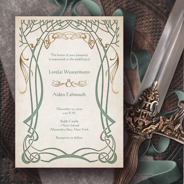 Fantasy Medieval Celtic Wedding Invitation (Creator Uploaded)