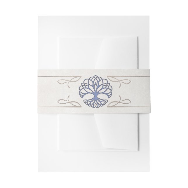 Fantasy Medieval Celtic Wedding Invitation Belly Band (Front Example)