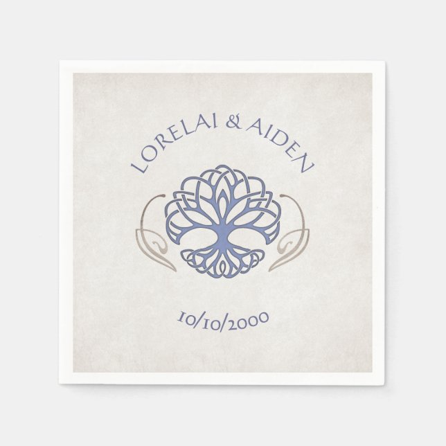 Fantasy Medieval Celtic Wedding Napkin (Front)