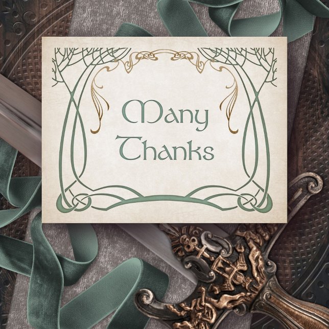 Fantasy Medieval Celtic Wedding Thank You Card (Creator Uploaded)
