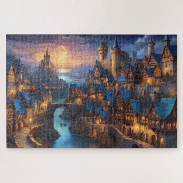 Fantasy Medieval Night  Jigsaw Puzzle (Horizontal)