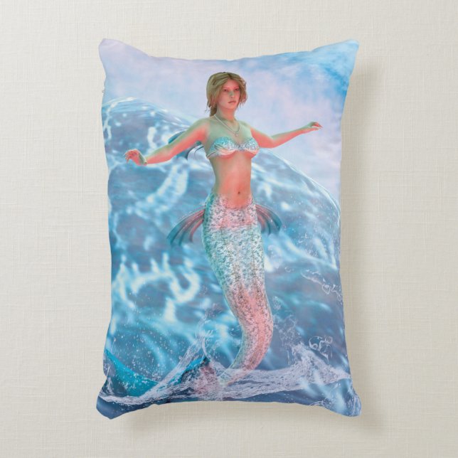 Fantasy Mermaid Decorative Pillow (Front(Vertical))