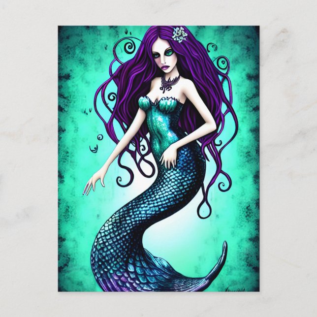 Fantasy Mermaid Postcard (Front)