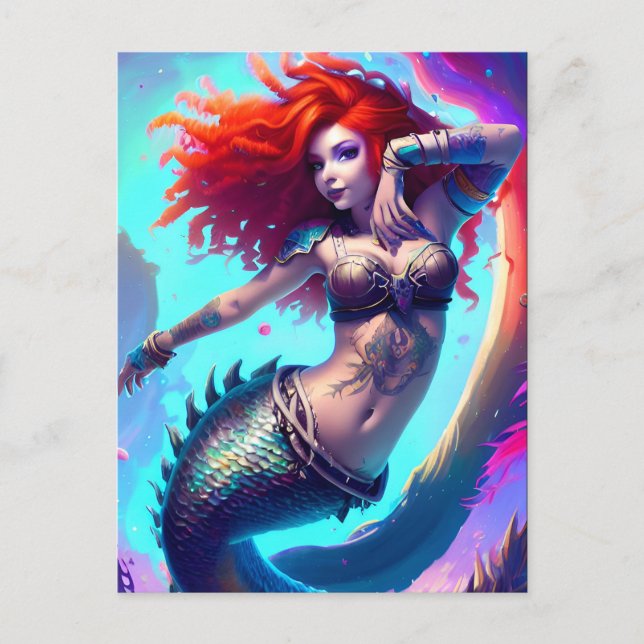 Fantasy Mermaid Postcard (Front)
