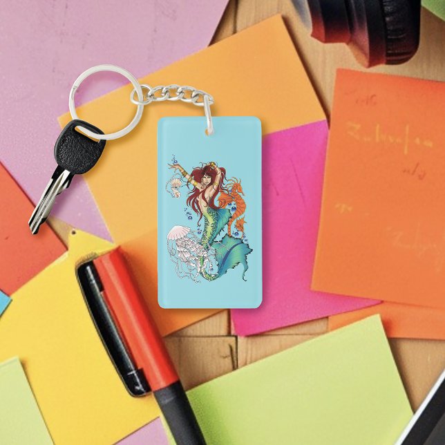Fantasy Mermaid Teal Tail Keychain (Creator Uploaded)