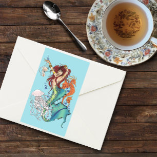 Fantasy Mermaid Teal Tail Sticker
