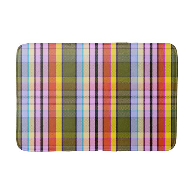 Fantasy Mood Plaid LD Bath Mat (Front)