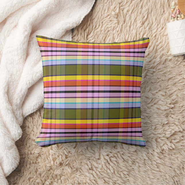 Fantasy Mood Plaid LD Throw Pillow (Blanket)