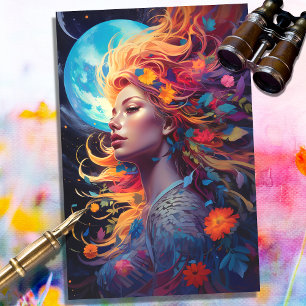 Fantasy Moon Girl 4 Decoupage Paper