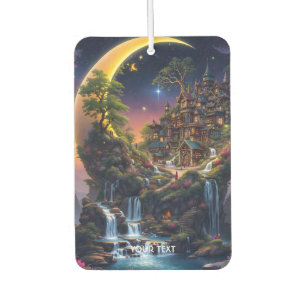 Fantasy Moon Waterfall Forest  Air Freshener