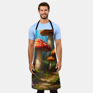Fantasy Mushrom All-Over Print Apron