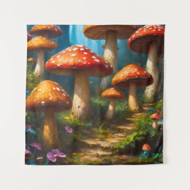 Fantasy Mushrom Tapestry (Front)