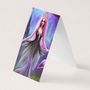 Fantasy Mushroom Enchanted Forest Fairy Princess Business Card